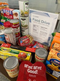 Pioneer Food Drive canned goods donations